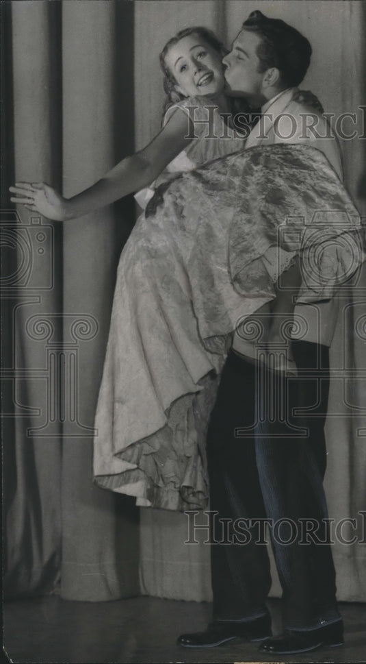 1957, Anne Ariail and Bill Belcher in "Best Foot Foward" Production - Historic Images