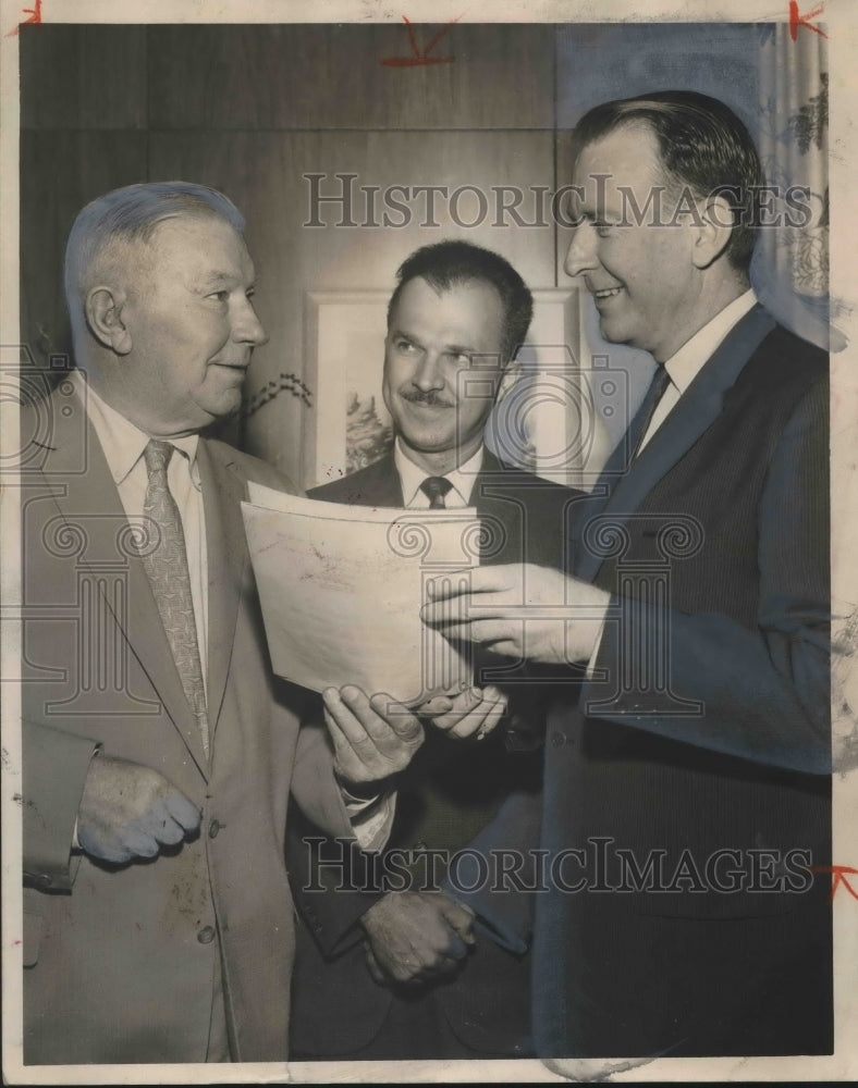 1960, Musician Walter Moeck, Mayor James W. Morgan, Frank W. George - Historic Images