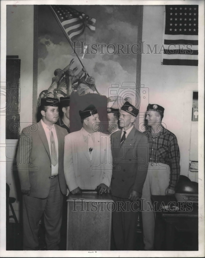 1956, Raymond J. Isley, Commander DAV Post, with Others - abno07335 - Historic Images