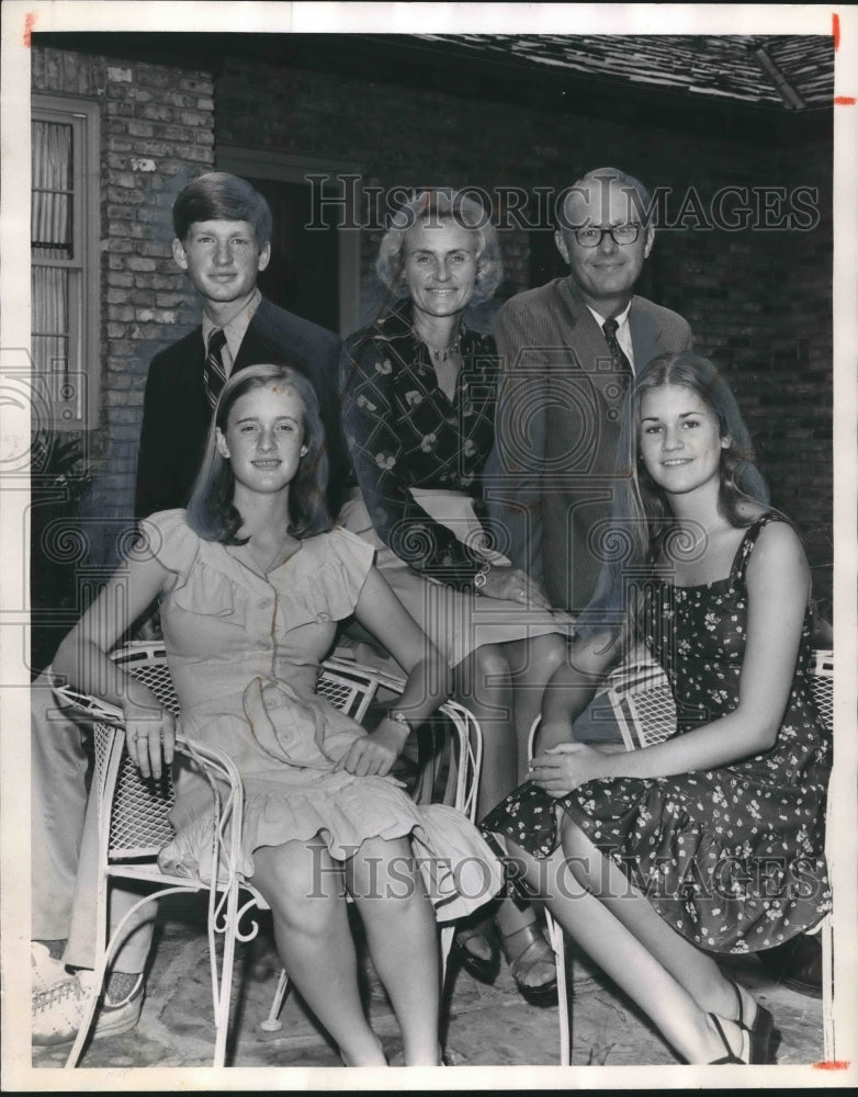 1975, Mr. and Mrs. Phillip C. Jackson Jr. with Chap, Florence, Ellen - Historic Images