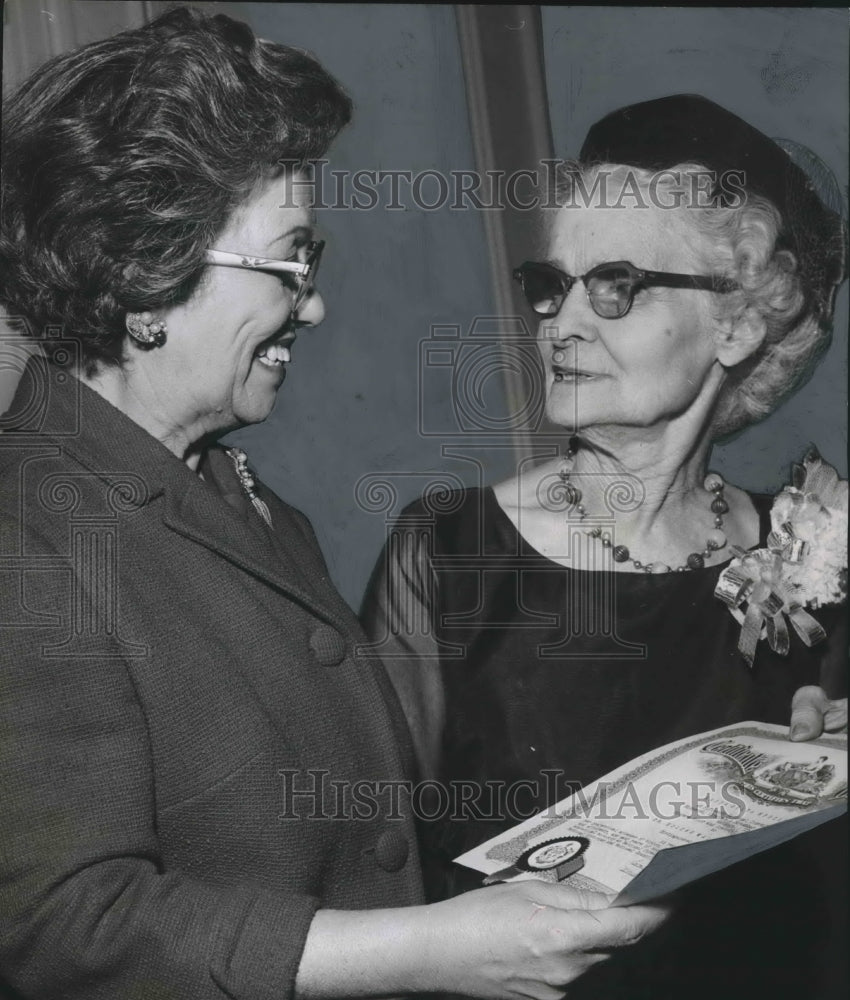 1964, Dr. Eoline W. Moore, Mrs. Violet Martin of Kappa Delta Epsilon - Historic Images