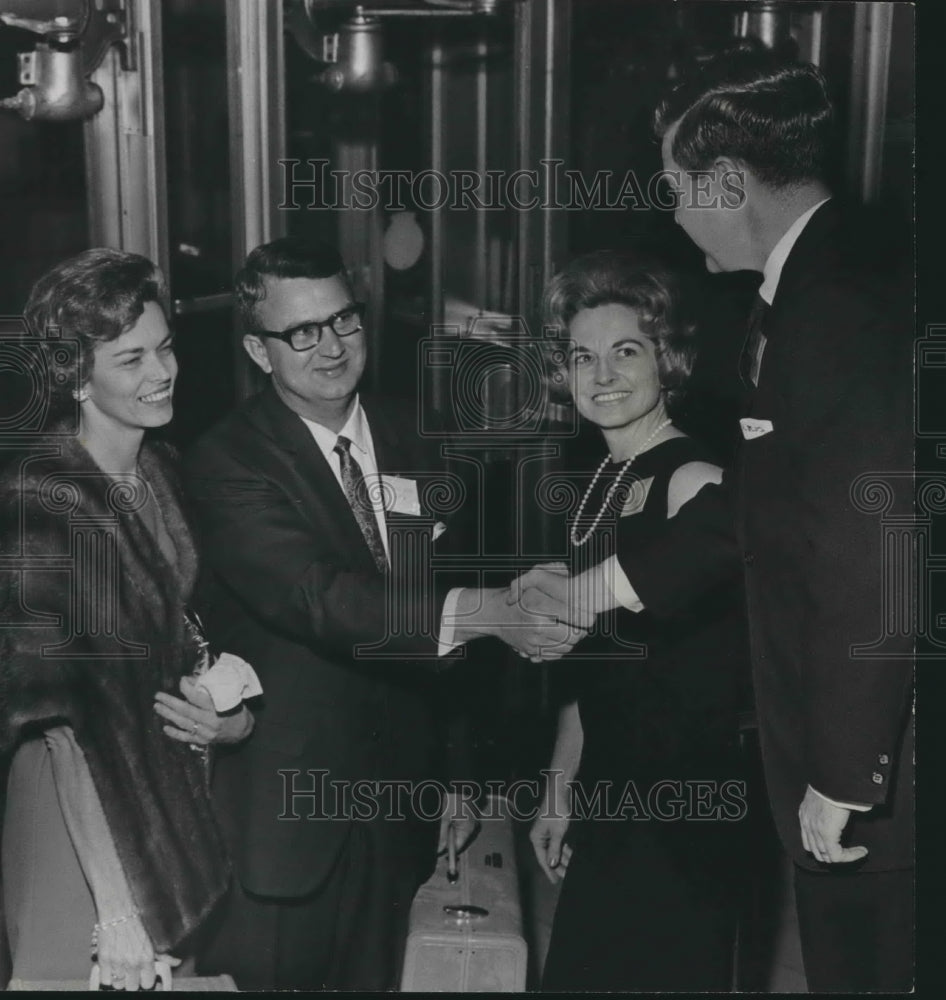 1967, Alabama State Senator Ollie Nabors greeted by Others at Event - Historic Images