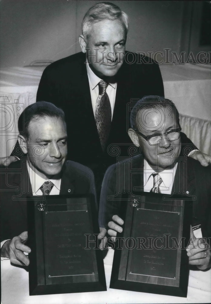 1970, Dr. Paul Duffey with Dan Mullins and James D. Orr at Ceremony - Historic Images