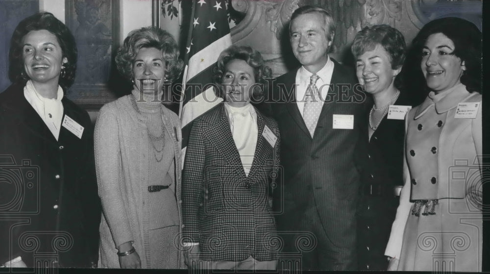 1973, Festival Group, New York Press Party with Mrs. G. Burns Proctor - Historic Images
