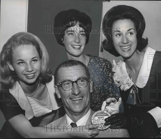 1966, Birmingham Exchange Club & Miss Alabama, Angi Grooms, and court - Historic Images
