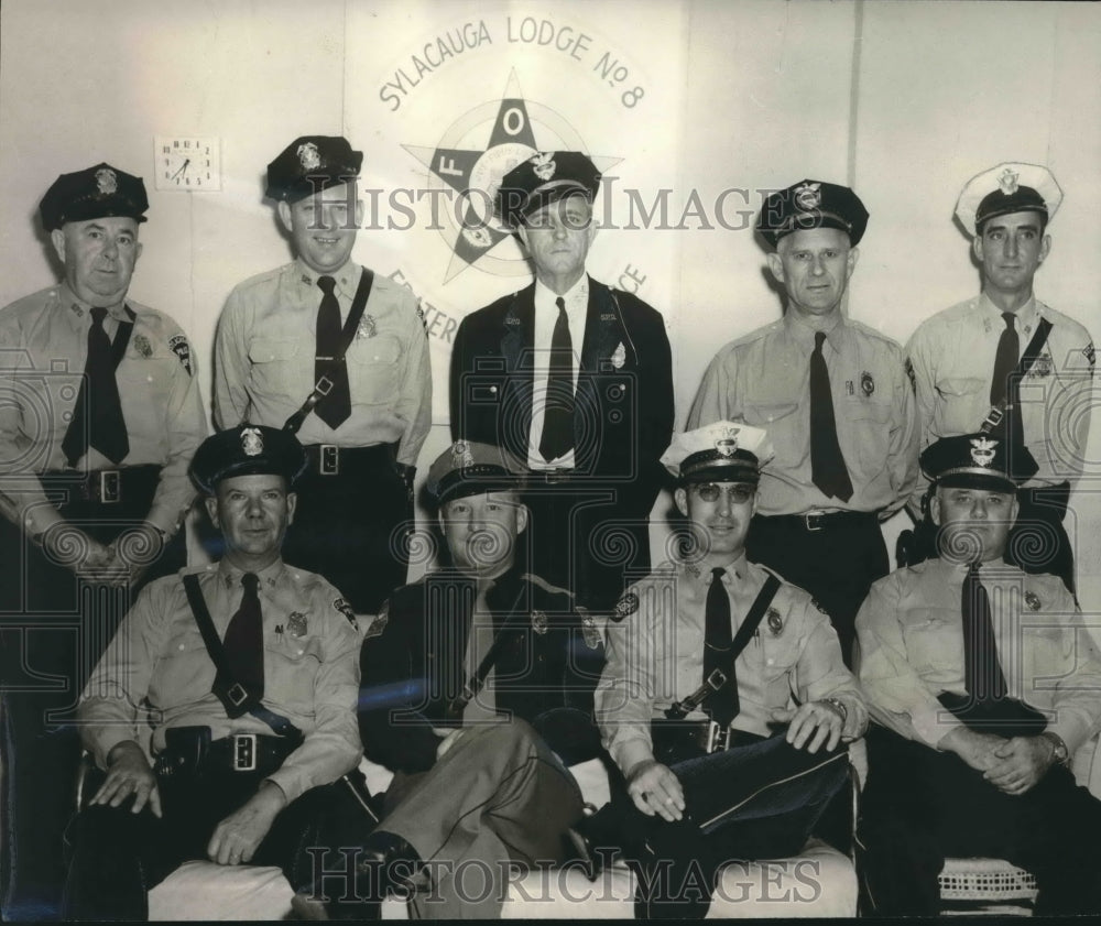 1957, New Officers of Talladega County Fraternal Order of Police - Historic Images