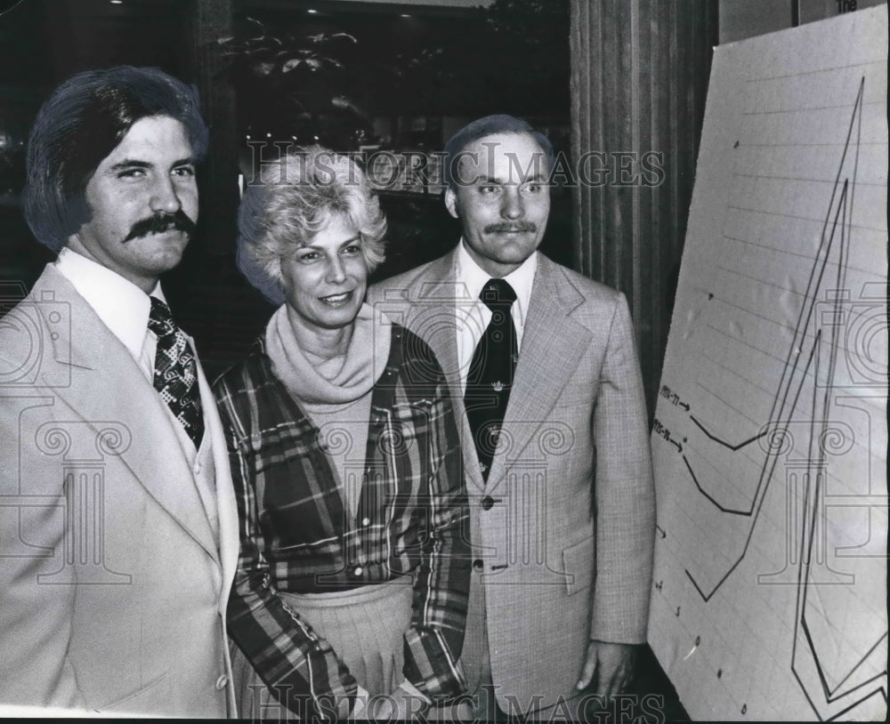 1977, Three Chief Officers of Brookwood Village Board of Directors - Historic Images