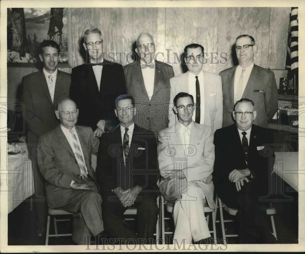 1960, Fred J. Martin, President of Exchange Club with Others - Historic Images