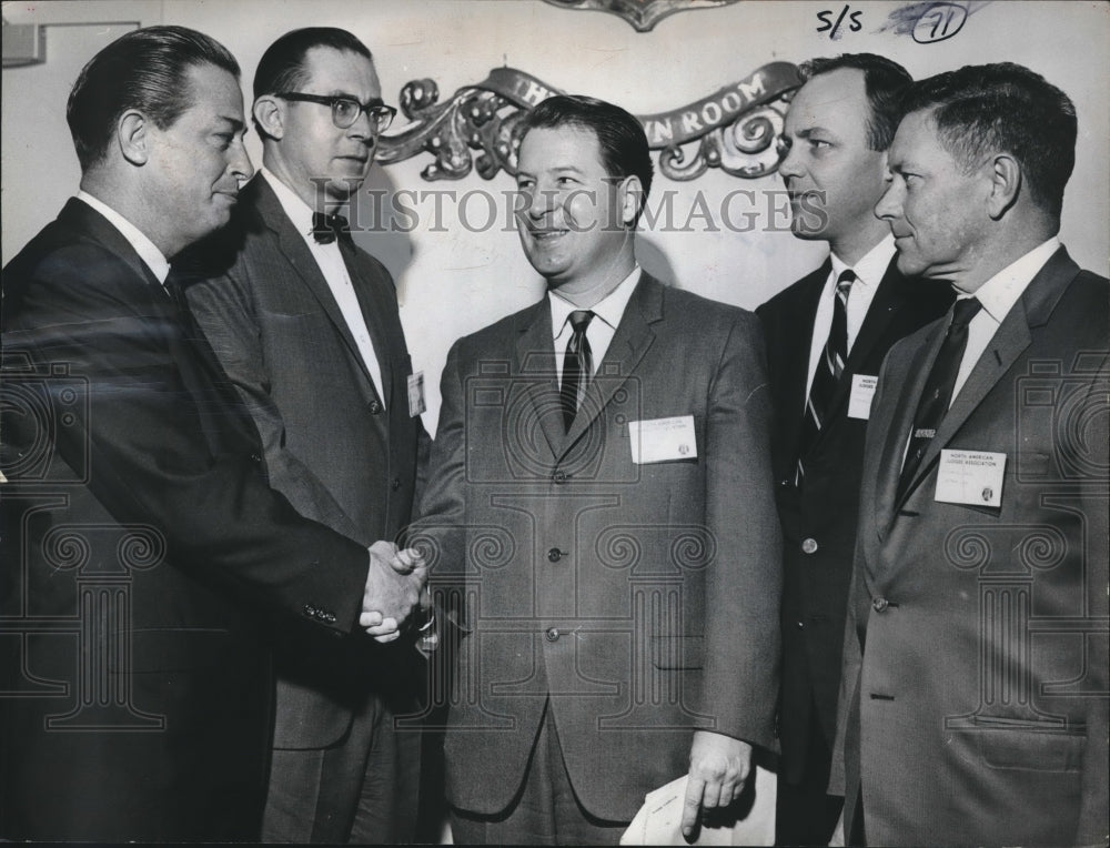 1966, Robert M. Hill Jr with Judge's Association Members at Meeting - Historic Images