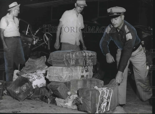 1954, Moonshine Stash Seized by Patrolman Pat Mihelic & ABC Agents - Historic Images