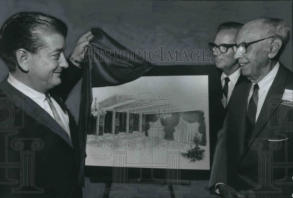 1967, Manager of Tutwiler Hotel James P. Paris with renovation plans - Historic Images