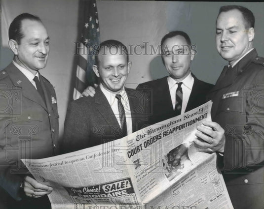 1962, Trans-World Airlines Agents & Birmingham News at Dreux Air Base - Historic Images