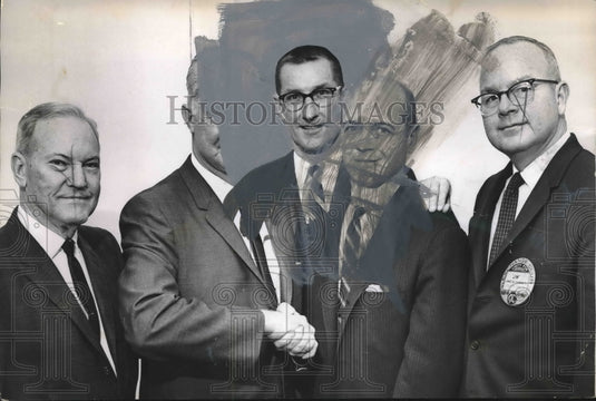 1965, New Exchange Club Officers including Robert D. Russell, Others - Historic Images