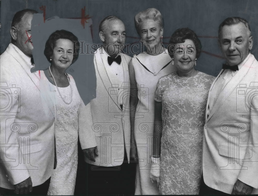 1967, Members of Les Soiree Supper Club gathered at The Club - Historic Images