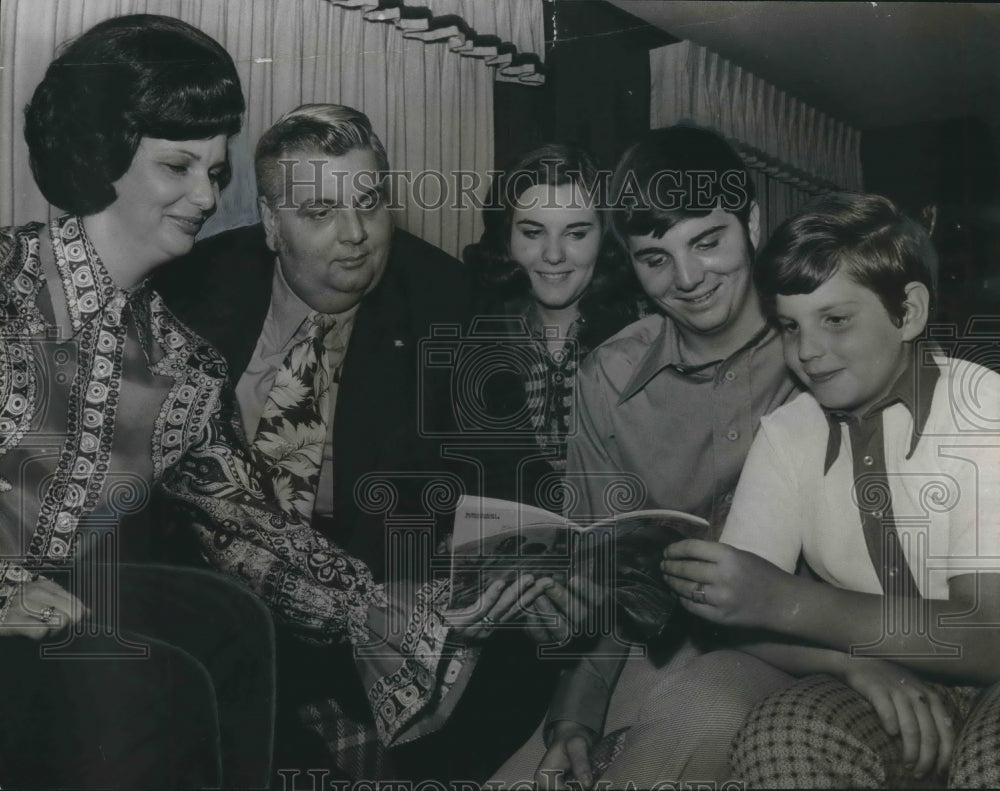 1972, Mrs. Marcus Jones Jr., New Junior Director, with Family - Historic Images