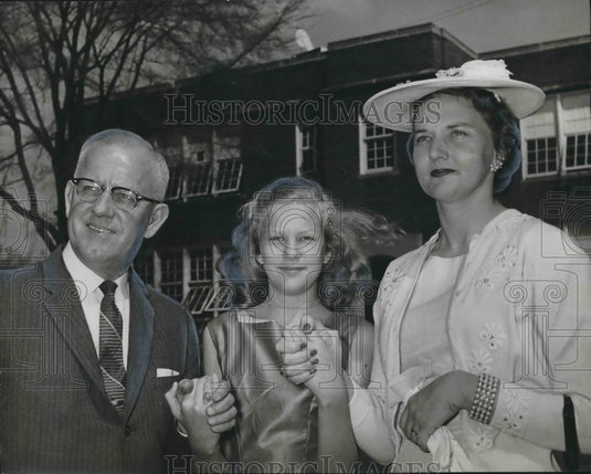 1958 G. C. Morrow, Faye Tisdale, Mrs. J. M. Tisdale at School Event - Historic Images