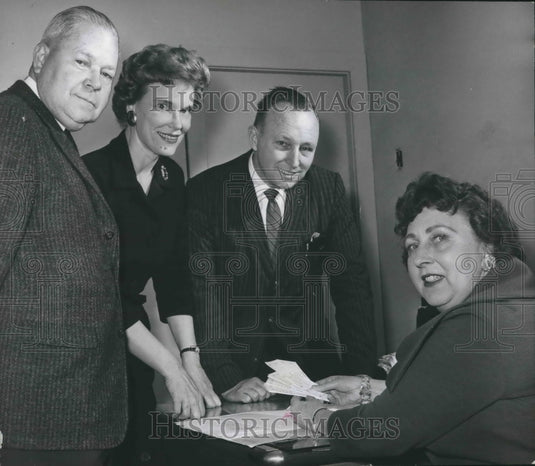 Press Photo Planners for Inter-Club Safety Committee "Fun Night" Meeting - Historic Images