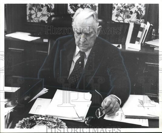 1979, U. S. District Judge William Keady Reviews Papers - abno08575 - Historic Images