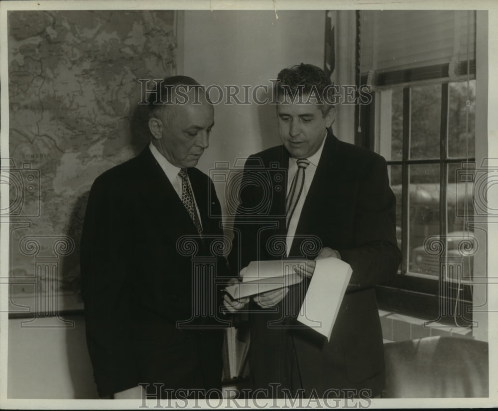 1953 Congressman Albert Rains and Educator Ernst Stone - Historic Images