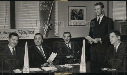 1963, American Cancer Society Members Plan Fundraising Campaign - Historic Images