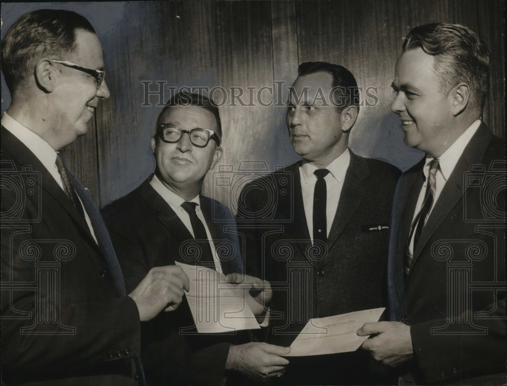 1964, Crawford Johnson, Coca Cola Executive, Presents Record Check - Historic Images