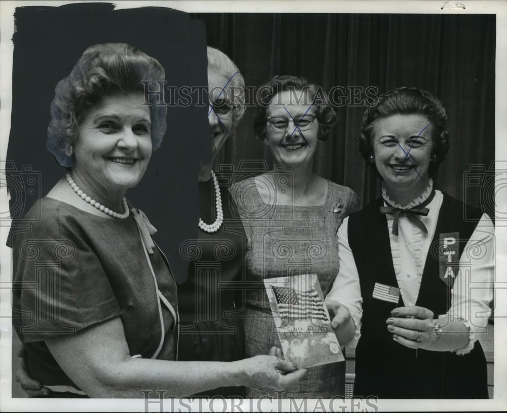 1965, PTA Leaders Pose for Photo with US Flag Brochure - abno08921 - Historic Images