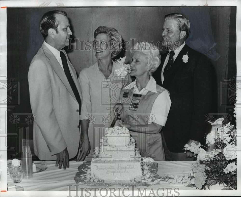 1977, Dr. & Mrs. Hill, University of Alabama Birmingham party - Historic Images