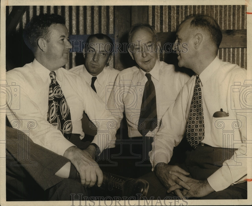 Press Photo Senator Lister Hill and three men - abno08990 - Historic Images