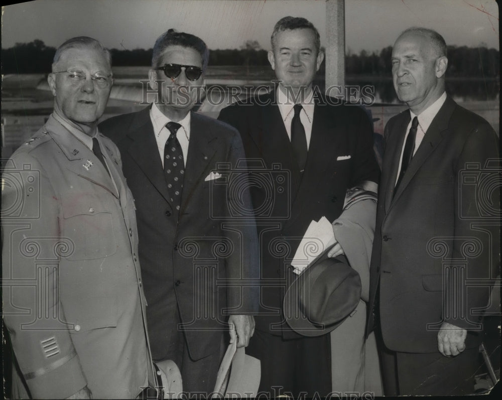 1955 Group of speakers at dedication of lock & dam, Demopolis, AL - Historic Images
