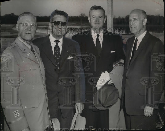 1955 Group of speakers at dedication of lock & dam, Demopolis, AL - Historic Images