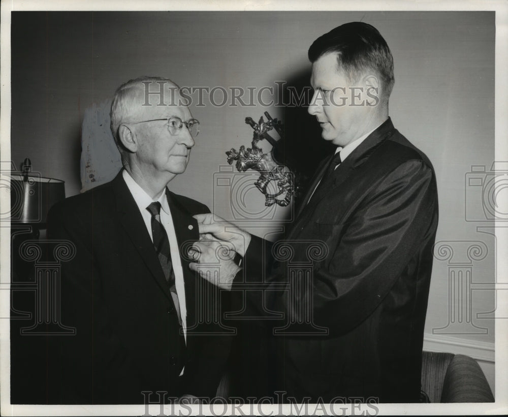 1966, B.S. Lunsford - Man Receives Pin - abno09149 - Historic Images