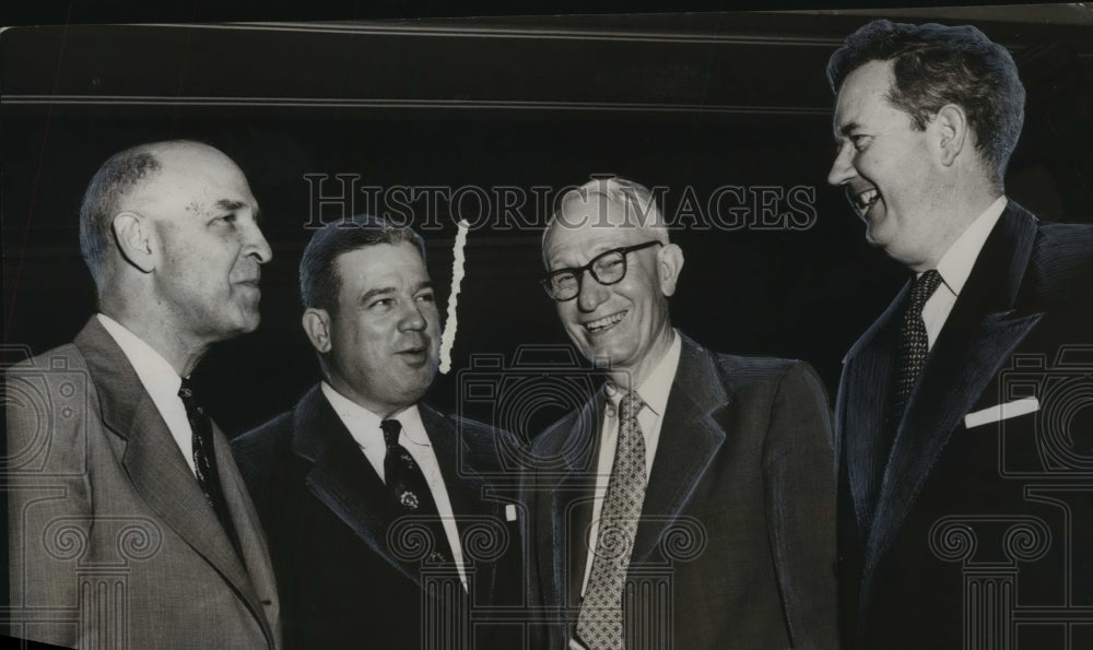 1952, Senators Lister Hill & John Sparkman in Birmingham for Caucus - Historic Images