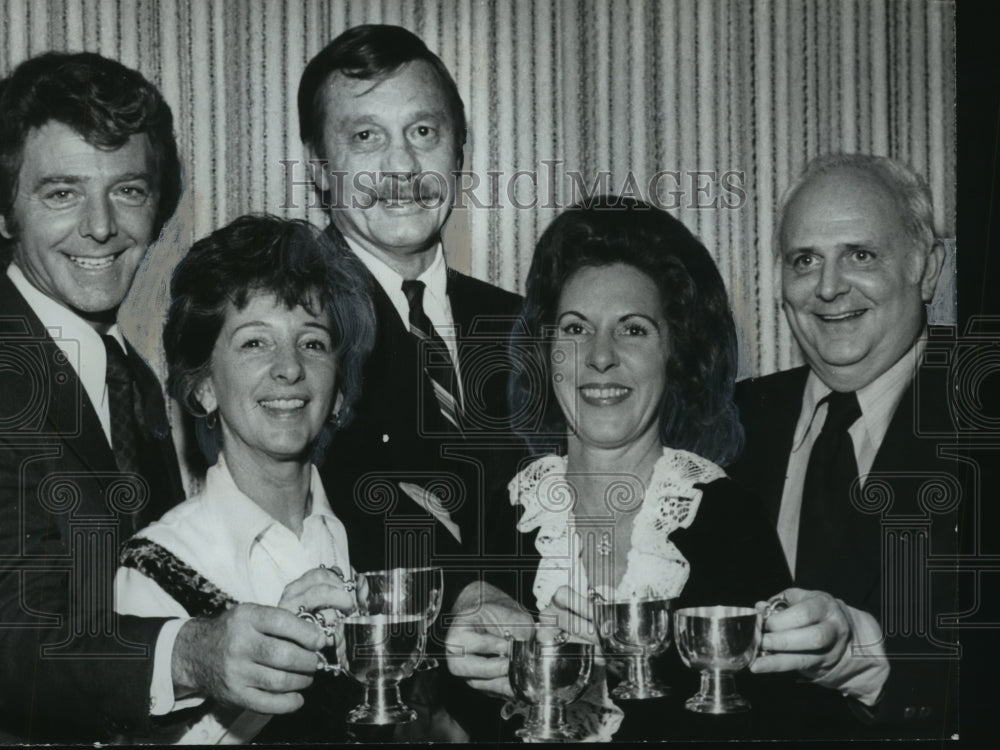 1972, Mrs. William Robertson & others at Birmingham Ballet party - Historic Images