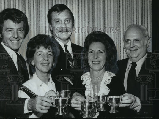 1972, Mrs. William Robertson & others at Birmingham Ballet party - Historic Images