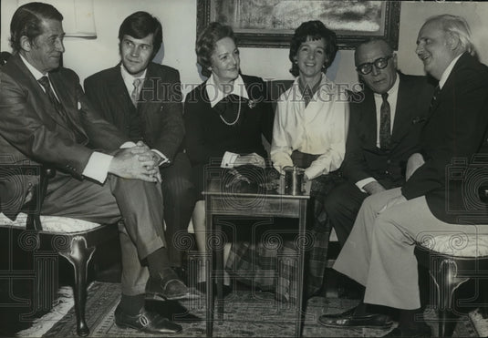 1971, Mrs. William Robertson & others discuss Birmingham ArtsFestival - Historic Images