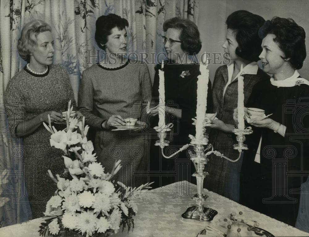 1964, Mrs. George Huddleston, wife of congressman, honored at coffee - Historic Images