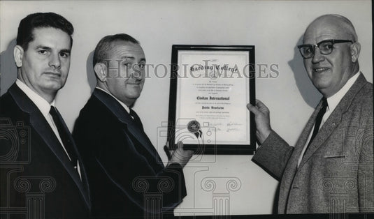 1962 Press Photo Civitan Officials Receive Ciatation from Harding College- Historic Images