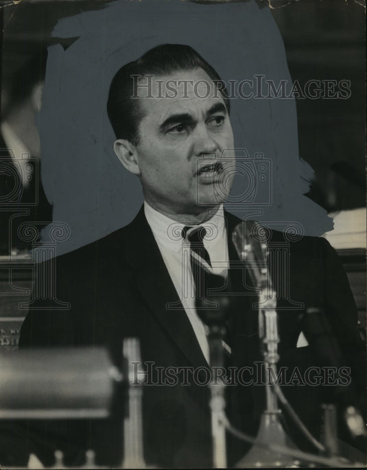 1965, George Wallace, the Governor of Alabama, Speaking - abno09392 - Historic Images