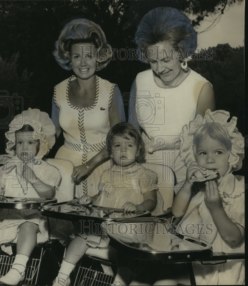 1972, Two-Year-Olds Celebrate Party Time with their Mothers - Historic Images