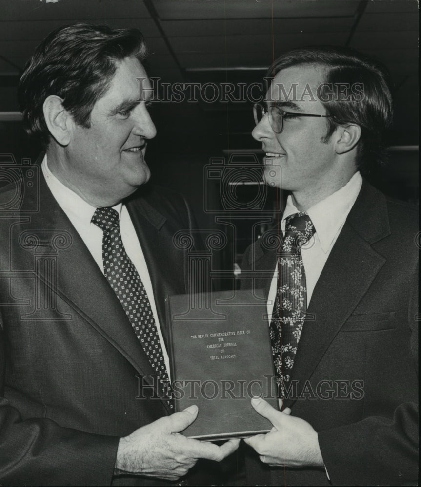 1977, Former Chief Justice Howell Heflin Given Gift by News Editor - Historic Images