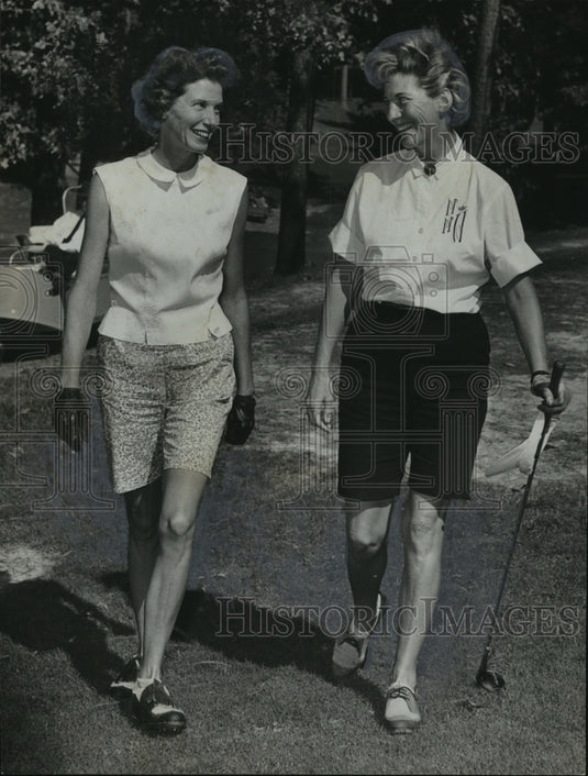 1962, Mrs. Crawford Johnson and Mrs. Joe Woodward, Golf Finalists - Historic Images