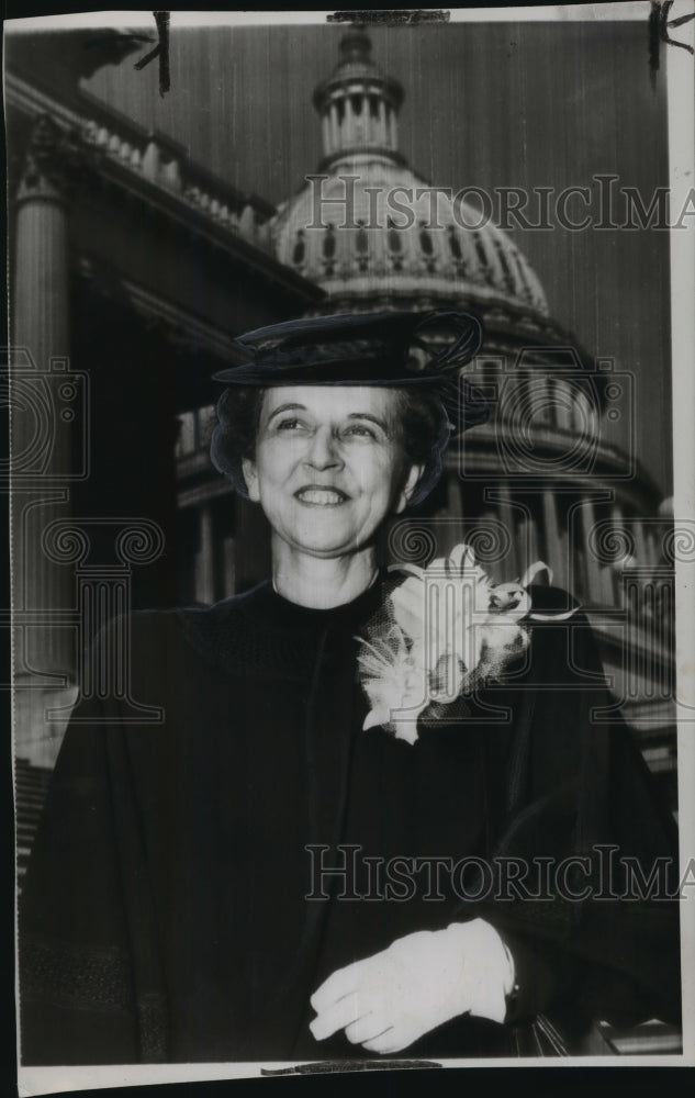 1946, Mrs. Helen Doug, Politician, Stands with Capitol in Background - Historic Images