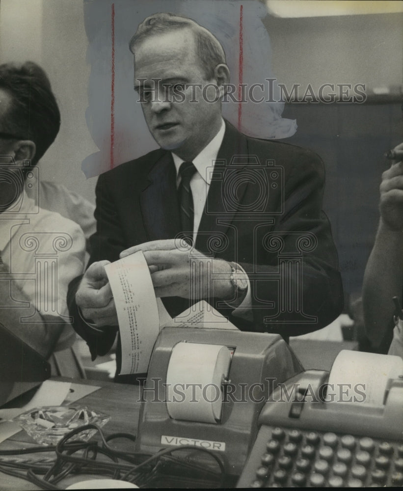 1962, George Huddleston, congressman, studies returns - abno09706 - Historic Images