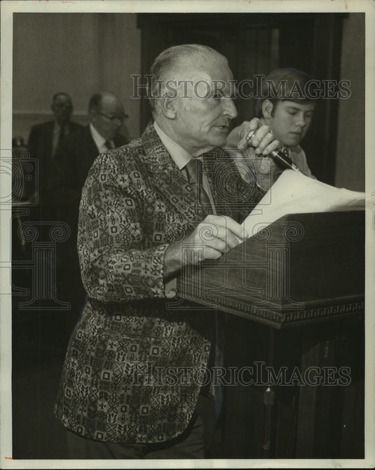 1971, Representative Buddy Crawford Wears Bright Coat at Legislature - Historic Images