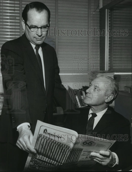 Press Photo Past and Present J.C. Penney's Managers at 5 Points West - abno09800 - Historic Images