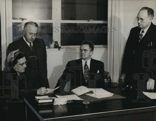 1951, Alabama Educators Prepare Resolutions - abno09925 - Historic Images