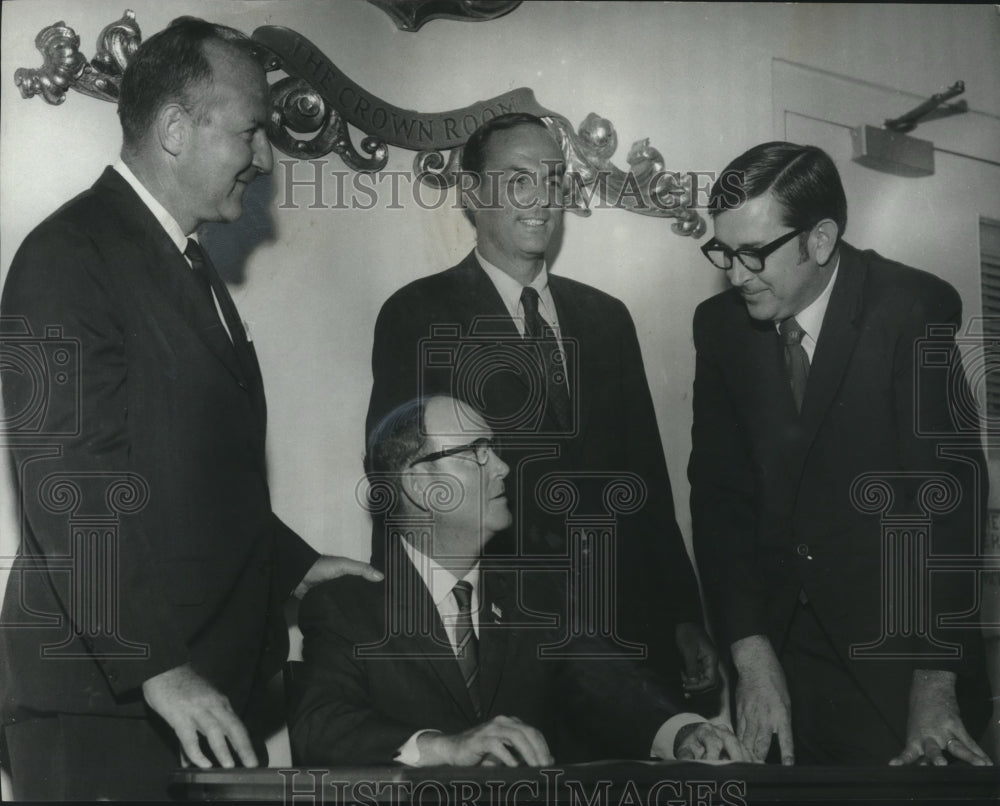 1970, Richard Pizitz, President, Chamber of Commerce, Before Meeting - Historic Images