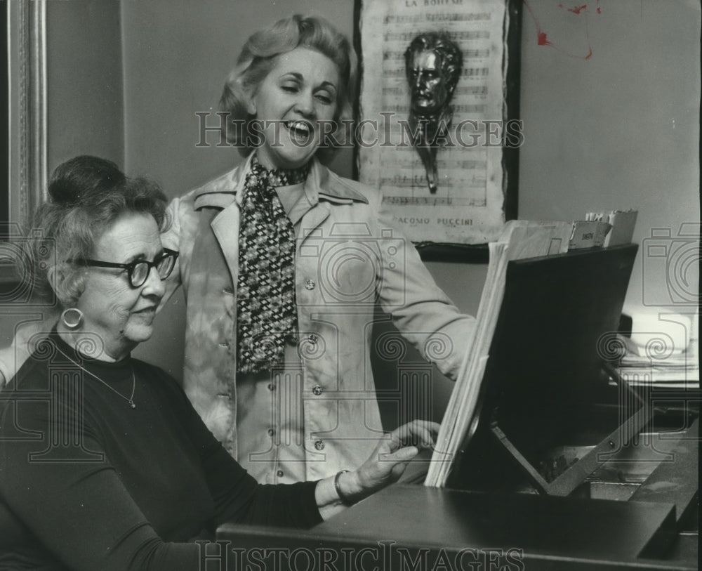 1974, Singer Mildred Ann Tatum and Accompanist Mrs. Pumphrey - Historic Images