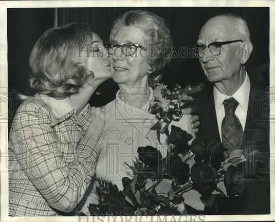 1974, Mrs. Willielary Stewart, Mother of the Year, with family - Historic Images