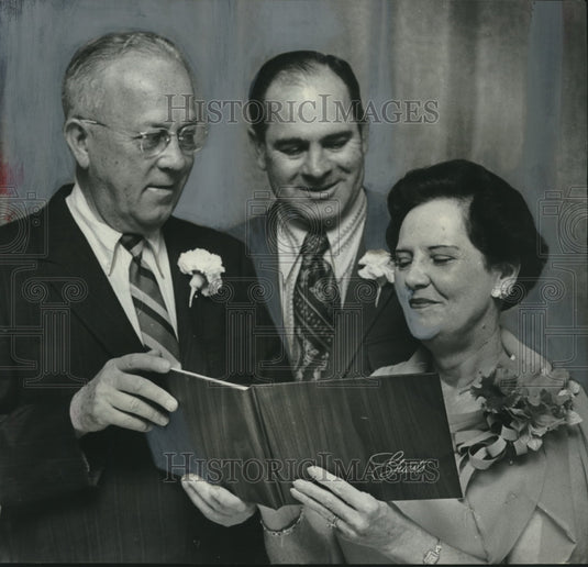 1972, Dr. Brice Robinson Jr, retiring, Lloyd Noland Hospital - Historic Images